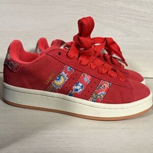 Adidas Red & Floral Patterned Sneakers